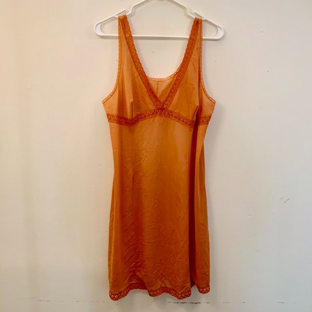 Incredible Vintage Orange slip dress